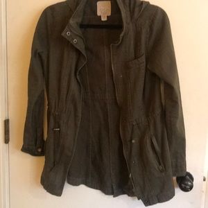 Full tilt olive green lightweight coat